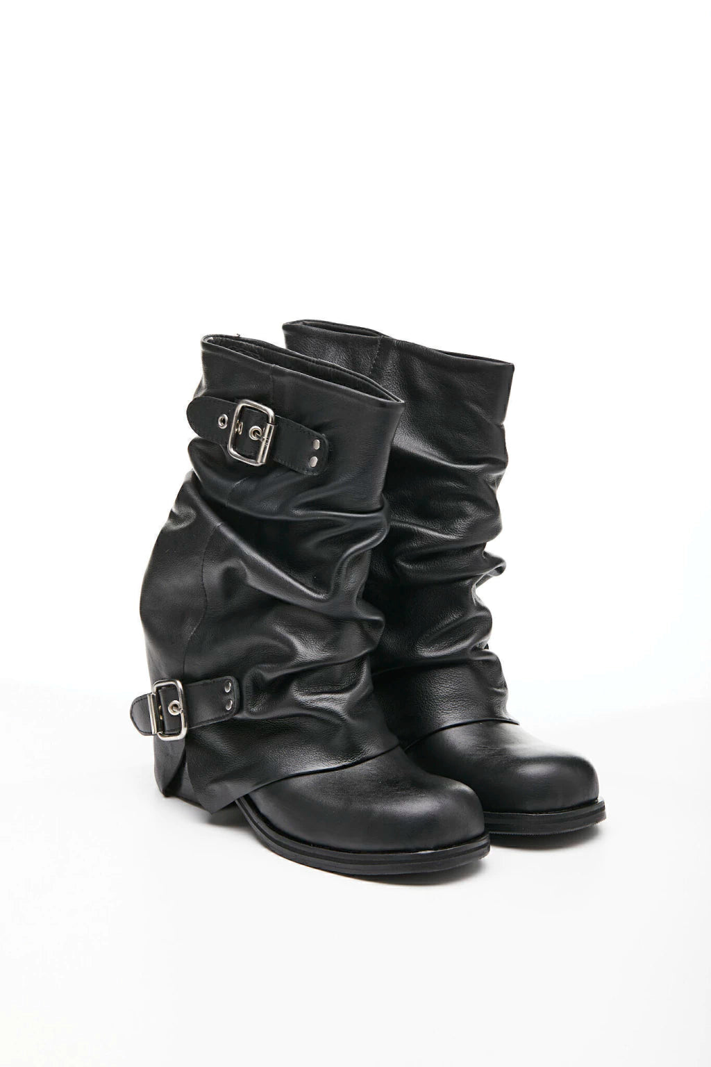 Heidi Black Leather