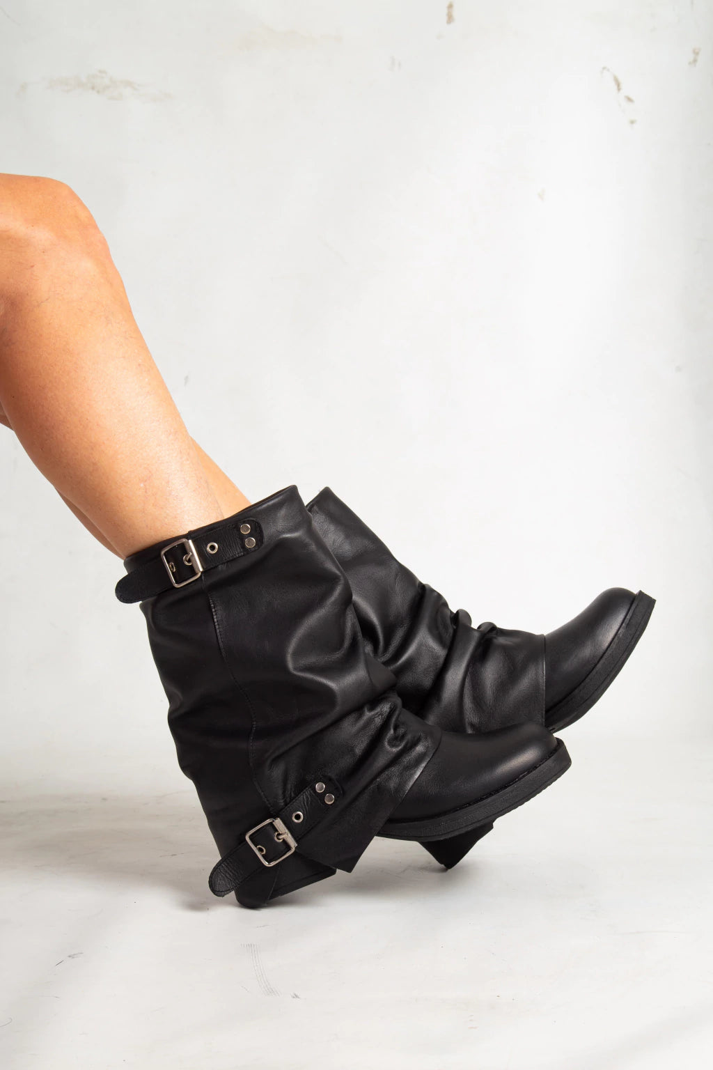 Heidi Black Leather
