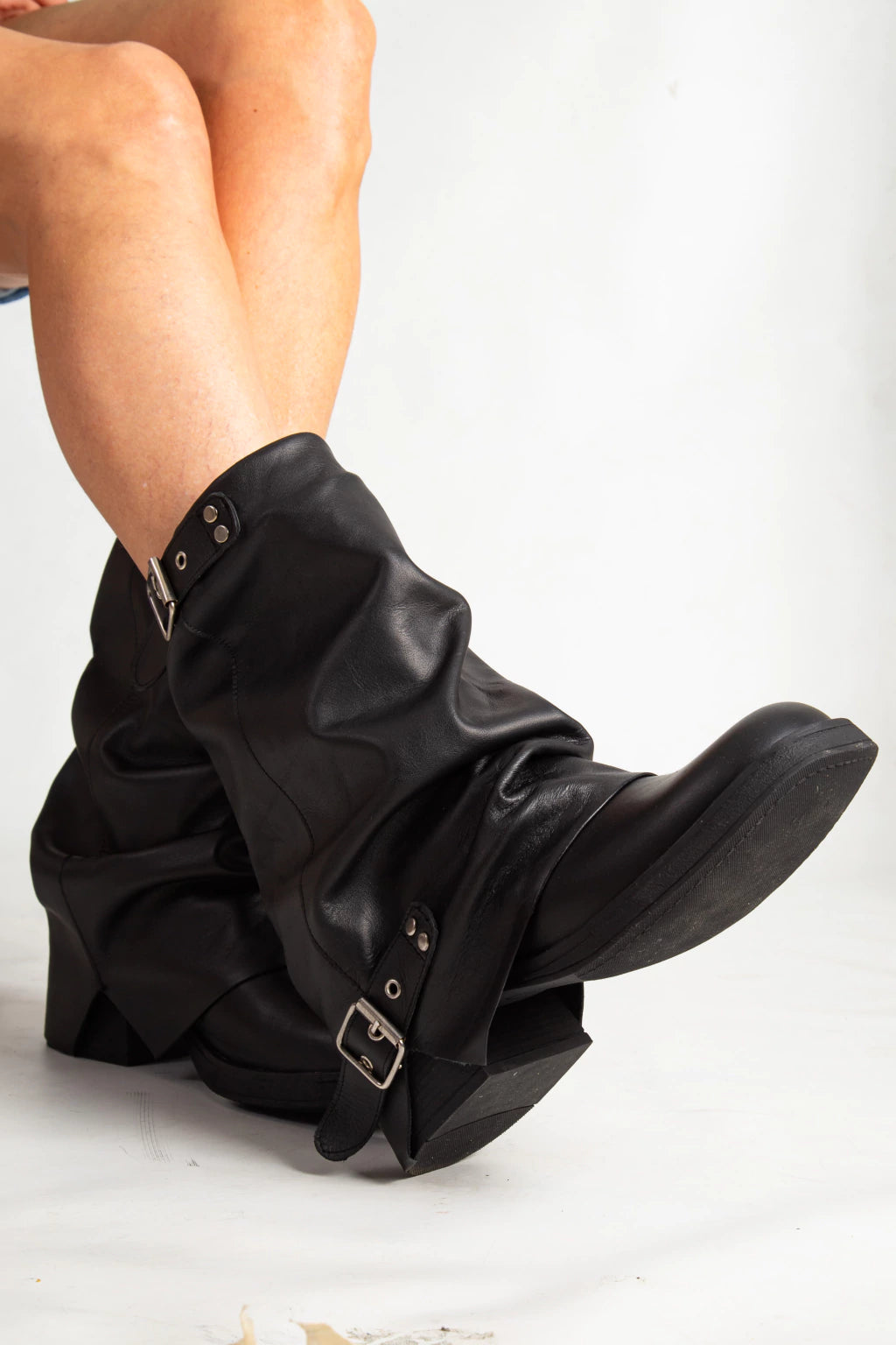 Heidi Black Leather