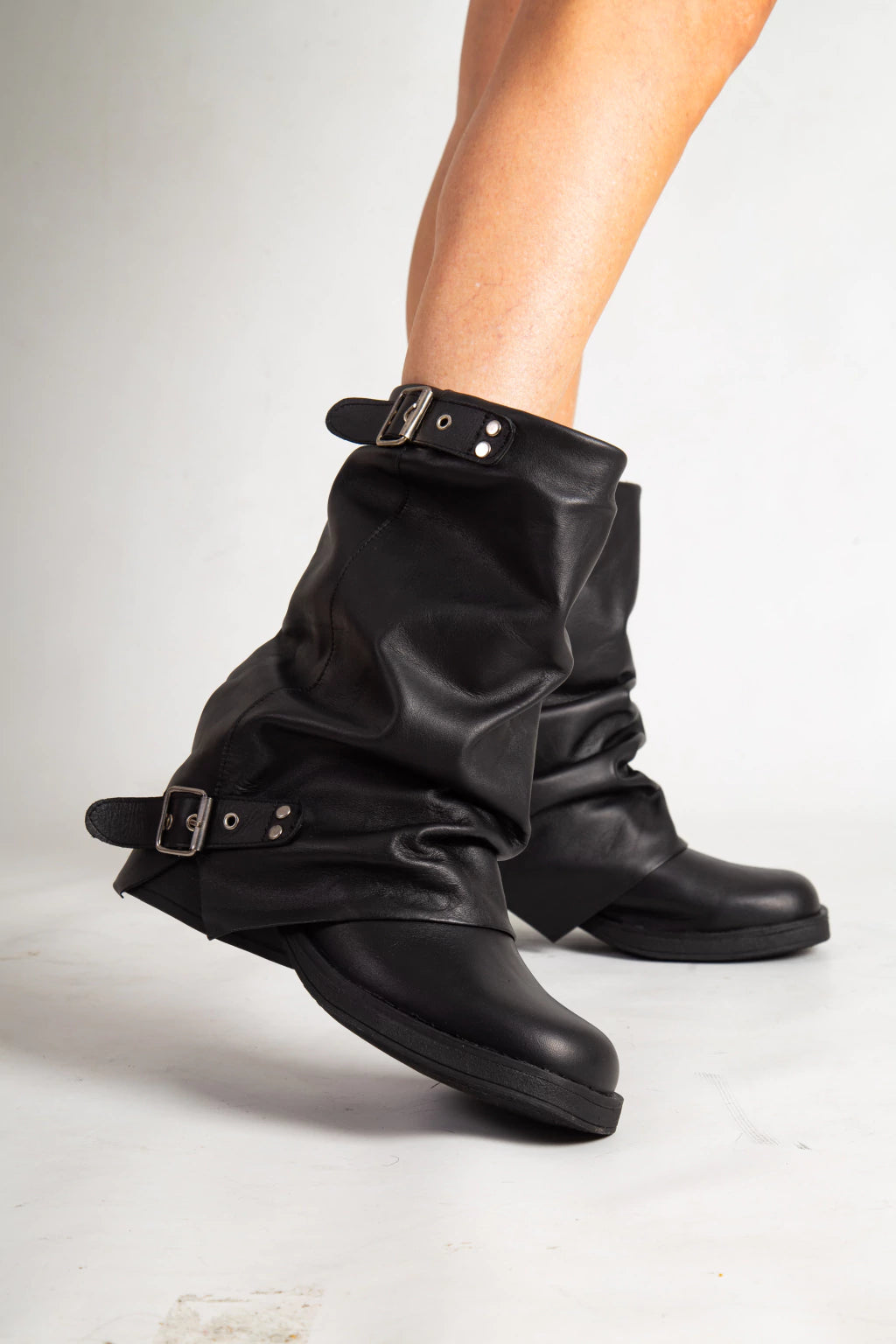 Heidi Black Leather